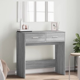 Sonoma gray dressing table with mirror 80x39x80 cm by vidaXL, Bedroom Dressers - Ref: Foro24-840707, Price: 96,99 €, Discount: %