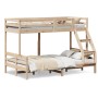 Solid pine wood bunk bed 80x200/120x200 cm by vidaXL, Beds and slatted bases - Ref: Foro24-3207177, Price: 330,74 €, Discount: %