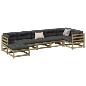 7-teiliges Gartensofa-Set mit Kissen aus imprägniertem Kiefernholz von vidaXL, Gartensets - Ref: Foro24-3299548, Preis: 703,1...