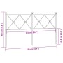 Kopfteil aus schwarzem Metall, 150 cm von vidaXL, Kopf- und Fußteile - Ref: Foro24-376536, Preis: 45,23 €, Rabatt: %