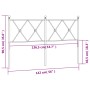 Kopfteil aus weißem Metall, 137 cm von vidaXL, Kopf- und Fußteile - Ref: Foro24-376583, Preis: 43,99 €, Rabatt: %