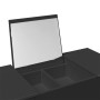 Dressing table with black mirror 100x45x76 cm by vidaXL, Bedroom Dressers - Ref: Foro24-840696, Price: 120,99 €, Discount: %