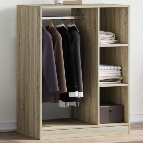 Black engineered wood wardrobe 77x48x102 cm by vidaXL, Dresser Organizers and Bar Hangers - Ref: Foro24-840808, Price: 95,86 ...