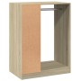 Armario de madera de ingeniería negro 77x48x102 cm de vidaXL, Organizadores de vestidores y perchas de barra - Ref: Foro24-84...