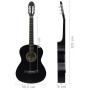 Guitarra clásica para principiantes madera tilo negro 4/4 39" de vidaXL, Guitarras - Ref: Foro24-70110, Precio: 71,16 €, Desc...