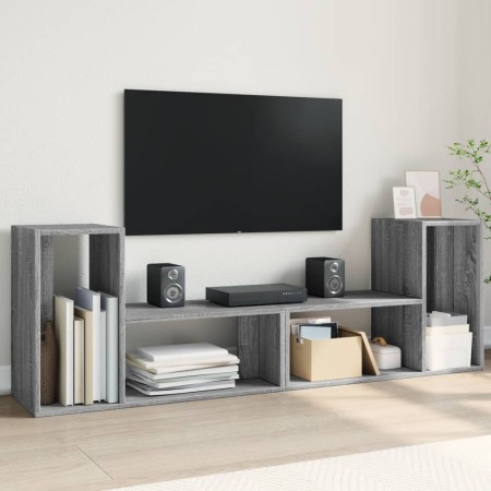 Muebles de TV 2 uds madera ingeniería gris Sonoma 75x30x50 cm de vidaXL, Muebles TV - Ref: Foro24-840791, Precio: 72,99 €, De...