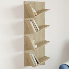 4-tier Sonoma oak wall shelf 33x16x90 cm by vidaXL, Shelves and shelves - Ref: Foro24-840718, Price: 33,59 €, Discount: %