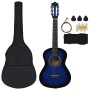 Classical guitar set for beginners 8 pieces blue 1/2 34" by vidaXL, Guitars - Ref: Foro24-70125, Price: 67,45 €, Discount: %