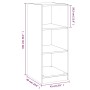 Oak brown engineered wood wardrobe 48x41x102 cm by vidaXL, Dresser Organizers and Bar Hangers - Ref: Foro24-840834, Price: 74...