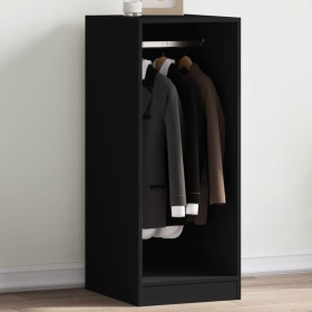 Black engineered wood wardrobe 48x41x102 cm by vidaXL, Dresser Organizers and Bar Hangers - Ref: Foro24-840815, Price: 59,99 ...