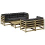 6-piece garden sofa set with impregnated pine wood cushions by vidaXL, Garden sets - Ref: Foro24-3299293, Price: 601,85 €, Di...