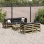 6-piece garden sofa set with impregnated pine wood cushions by vidaXL, Garden sets - Ref: Foro24-3299293, Price: 601,85 €, Di...