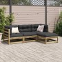 Gartensofa-Set 4-teilig aus imprägniertem Kiefernholz von vidaXL, Gartensets - Ref: Foro24-3299380, Preis: 224,58 €, Rabatt: %