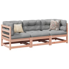 Garden sofa set 3 pieces solid Douglas fir wood by vidaXL, Garden sets - Ref: Foro24-3299266, Price: 180,99 €, Discount: %