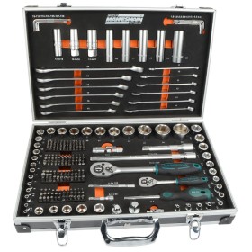 Brüder Mannesmann Socket wrench case 232 pieces 1/4" and 1/2" by Brüder Mannesmann, Nut wrenches - Ref: Foro24-429282, Price:...