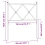 Kopfteil aus schwarzem Metall, 80 cm von vidaXL, Kopf- und Fußteile - Ref: Foro24-376529, Preis: 34,29 €, Rabatt: %