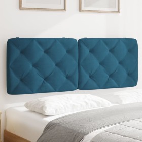 Blaues, samtgepolstertes Kopfteil 120 cm von vidaXL, Kopf- und Fußteile - Ref: Foro24-374724, Preis: 58,99 €, Rabatt: %