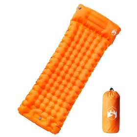 Self-inflating camping mattress with pillow 1 person orange by vidaXL, Air mattresses - Ref: Foro24-4007095, Price: 45,99 €, ...