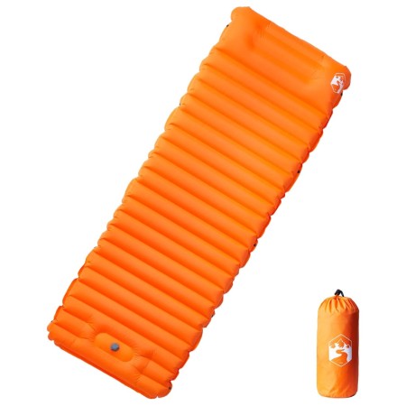 Colchón de camping autoinflable con almohada 1 persona naranja de vidaXL, Colchones de aire - Ref: Foro24-4007119, Precio: 51...