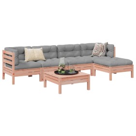 6-piece garden sofa set with Douglas fir wood cushions by vidaXL, Garden sets - Ref: Foro24-3299406, Price: 473,73 €, Discoun...