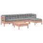 6-piece garden sofa set with Douglas fir wood cushions by vidaXL, Garden sets - Ref: Foro24-3299406, Price: 473,73 €, Discoun...