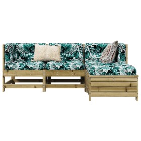 Gartensofa-Set 4-teilig aus imprägniertem Kiefernholz von vidaXL, Gartensets - Ref: Foro24-3250787, Preis: 258,99 €, Rabatt: %