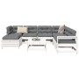 Gartensofa-Set 8-teilig aus massivem weißem Kiefernholz von vidaXL, Gartensets - Ref: Foro24-3250573, Preis: 562,99 €, Rabatt: %