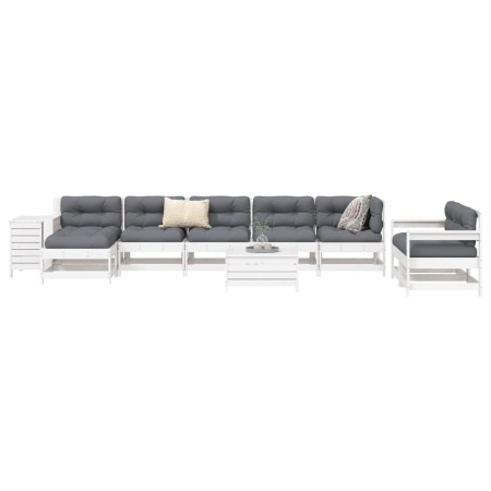 Garden sofa set 10 pieces solid white pine wood by vidaXL, Garden sets - Ref: Foro24-3250649, Price: 727,33 €, Discount: %