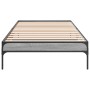 Estructura cama madera ingeniería metal gris Sonoma 90x190 cm de vidaXL, Camas y somieres - Ref: Foro24-845054, Precio: 73,42...