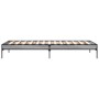 Estructura cama madera ingeniería metal gris Sonoma 90x190 cm de vidaXL, Camas y somieres - Ref: Foro24-845054, Precio: 73,42...