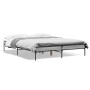 Estructura cama madera ingeniería metal gris Sonoma 150x200 cm de vidaXL, Camas y somieres - Ref: Foro24-845014, Precio: 109,...