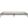 Estructura cama madera ingeniería metal gris Sonoma 150x200 cm de vidaXL, Camas y somieres - Ref: Foro24-845014, Precio: 109,...