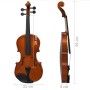 Complete set of violin with bow and chin rest dark wood 4/4 by vidaXL, Violins - Ref: Foro24-70142, Price: 82,96 €, Discount: %