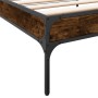 Estructura cama madera ingeniería metal roble humo 100x200 cm de vidaXL, Camas y somieres - Ref: Foro24-845028, Precio: 73,37...