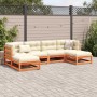 6-piece garden sofa set with wax-brown pine wood cushions by vidaXL, Garden sets - Ref: Foro24-3295819, Price: 618,99 €, Disc...