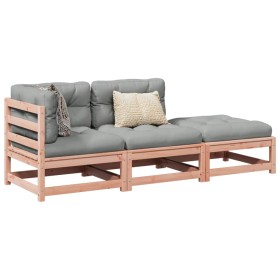 3-piece garden sofa set with Douglas fir wood cushions by vidaXL, Garden sets - Ref: Foro24-3295833, Price: 276,81 €, Discoun...