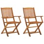 Folding garden chairs 2 units solid acacia wood by vidaXL, Garden chairs - Ref: Foro24-46337, Price: 111,38 €, Discount: %