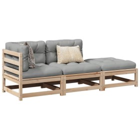 3-piece garden sofa set with solid pine wood cushions by vidaXL, Garden sets - Ref: Foro24-3295831, Price: 268,68 €, Discount: %