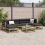 7-teiliges Gartensofa-Set mit Kissen aus imprägniertem Kiefernholz von vidaXL, Gartensets - Ref: Foro24-3295825, Preis: 613,2...