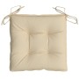 Cojines de silla de jardín 6 uds tela Oxford beige 40x40x7 cm de vidaXL, Cojines para sillas y sofás - Ref: Foro24-361461, Pr...