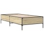 Estructura cama madera ingeniería metal roble Sonoma 100x200 cm de vidaXL, Camas y somieres - Ref: Foro24-844962, Precio: 89,...