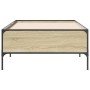 Estructura cama madera ingeniería metal roble Sonoma 100x200 cm de vidaXL, Camas y somieres - Ref: Foro24-844962, Precio: 89,...