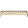 Estructura cama madera ingeniería metal roble Sonoma 100x200 cm de vidaXL, Camas y somieres - Ref: Foro24-844962, Precio: 89,...