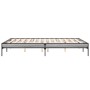 Estructura cama madera ingeniería metal gris Sonoma 160x200 cm de vidaXL, Camas y somieres - Ref: Foro24-845009, Precio: 110,...