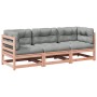 3-piece garden sofa set with Douglas fir wood cushions by vidaXL, Garden sets - Ref: Foro24-3299270, Price: 316,67 €, Discoun...