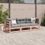 3-teilige Gartensofagarnitur mit Kissen aus Douglasienholz von vidaXL, Gartensets - Ref: Foro24-3299270, Preis: 316,67 €, Rab...