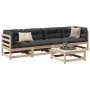 Gartensofa-Set 5-teilig aus massivem Kiefernholz von vidaXL, Gartensets - Ref: Foro24-3299279, Preis: 272,21 €, Rabatt: %