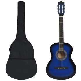 Classical guitar set for children beginners 8 pieces blue 3/4 36" by vidaXL, Guitars - Ref: Foro24-70117, Price: 71,55 €, Dis...