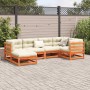 Gartensofa-Set 6-teilig, massives Kiefernholz, wachsbraun von vidaXL, Gartensets - Ref: Foro24-3299520, Preis: 376,23 €, Raba...