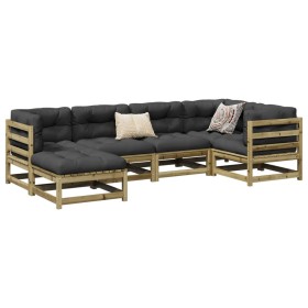 Gartensofa-Set 6-teilig aus imprägniertem Kiefernholz von vidaXL, Gartensets - Ref: Foro24-3299522, Preis: 337,99 €, Rabatt: %